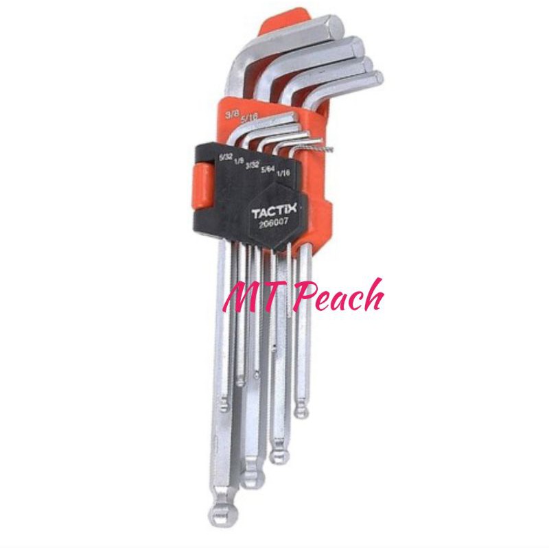 Tactix Set Kunci L 9 Pcs Ballpoint Hex Key