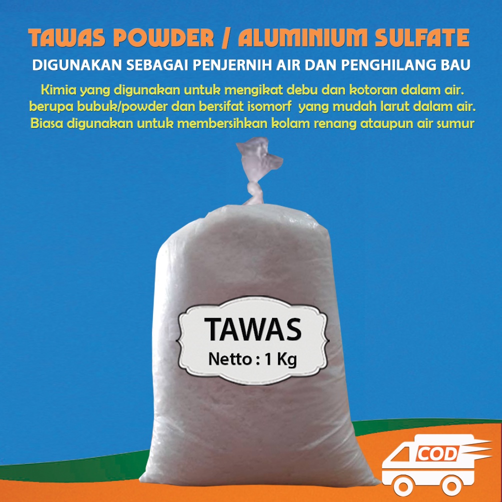 TAWAS POWDER / ALUMINIUM SULFATE Penjernih Air dan Penghilang Bau