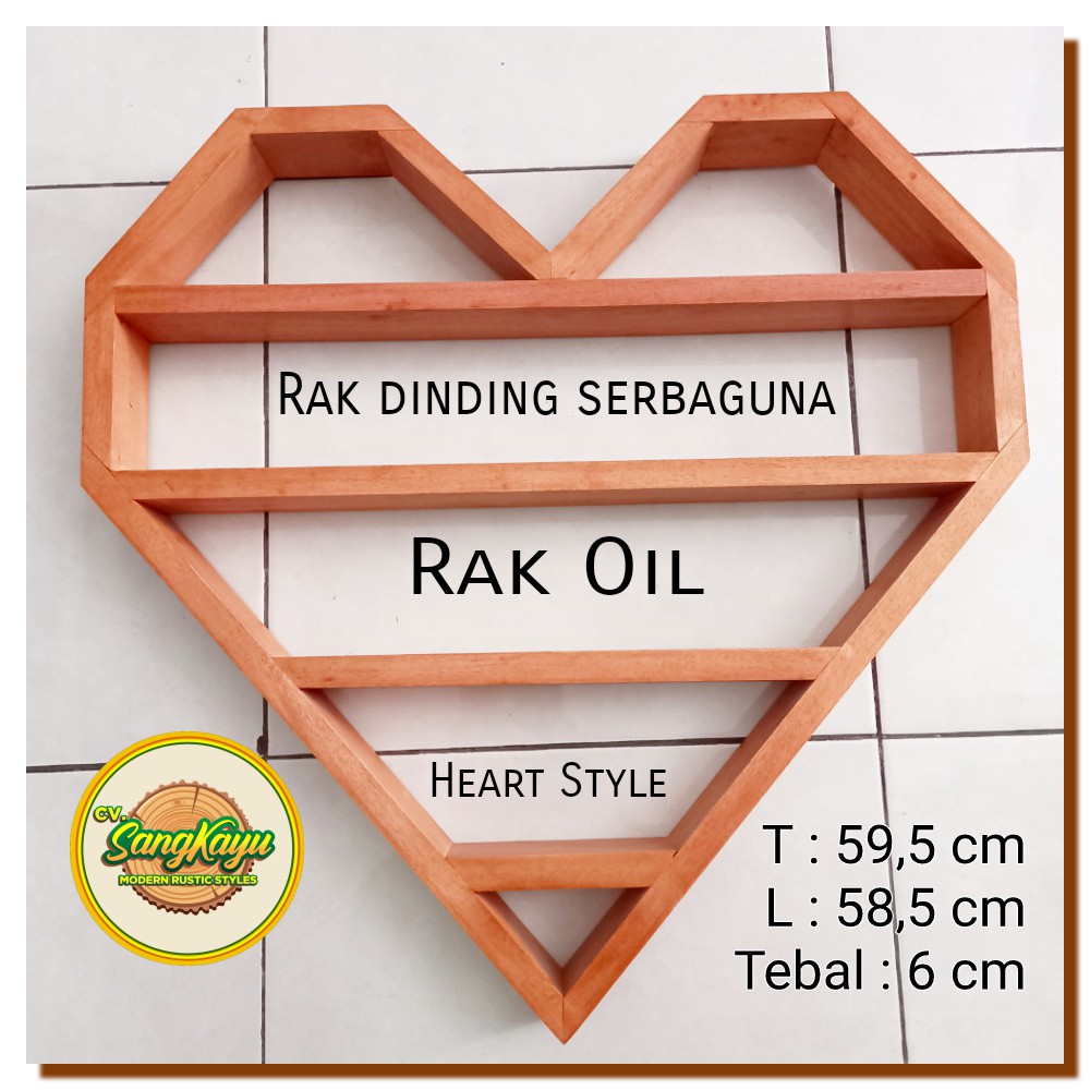 rak dinding LV rak esensial oil aromatherapy display rak oil hexagonal