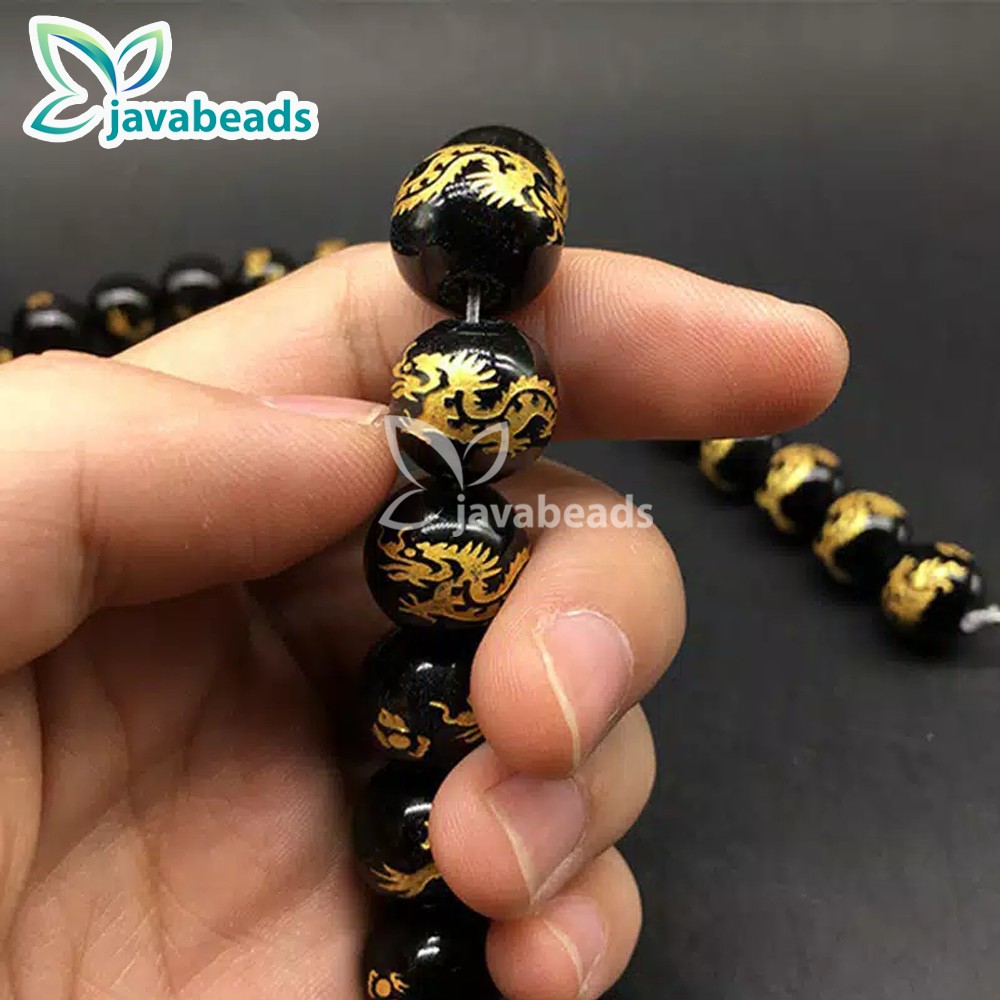 Bahan Gelang Batu Tibet Naga Emas