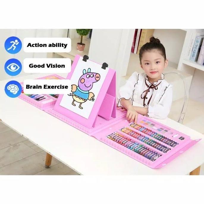 

(PERALATAN MENGGAMBAR) BUKU MEWARNAI SET ANAK ALAT MENGGAMBAR COLOURING PAINTING LENGKAP - MERAH
