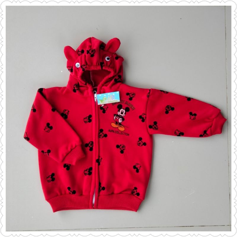 Jaket Bayi Motif Mickey TerLaris-Merah