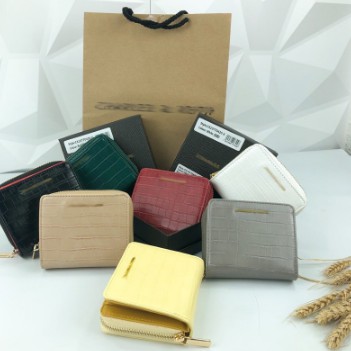 NEW!! DOMPET CNKCHARLES_KEITHHH LIPAT MINI CROCO WALLET IMPORT PREMIUM FREE BOX #642865