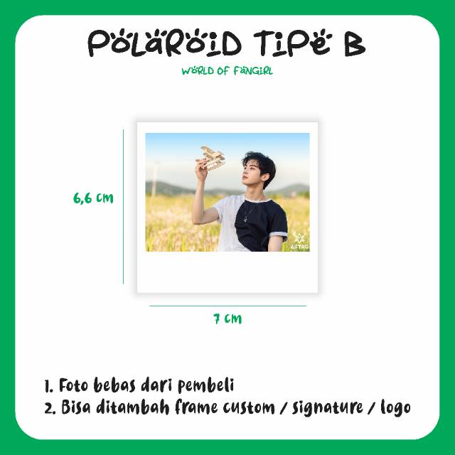 CETAK FOTO POLAROID TIPE B (Ratio foto 4:3)