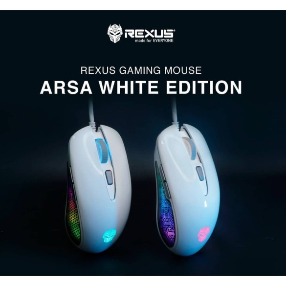 Rexus Arsa RGB - Gaming Mouse Macro White