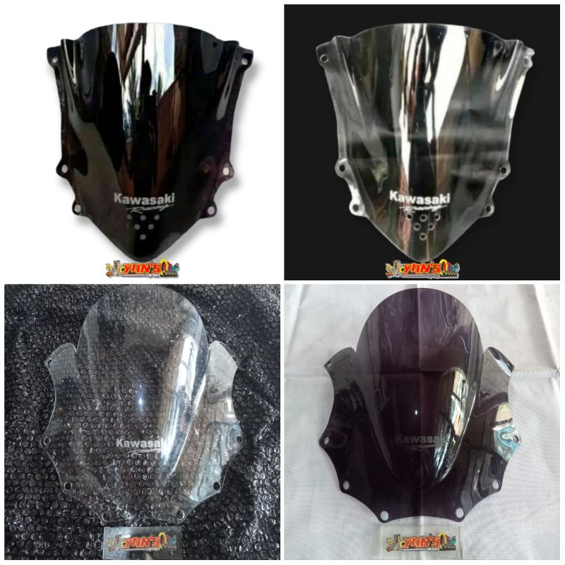 VISOR NINJA ZX 150 RR OLD WINDSHIELD NINJA 150 RR NEW HITAM BENING