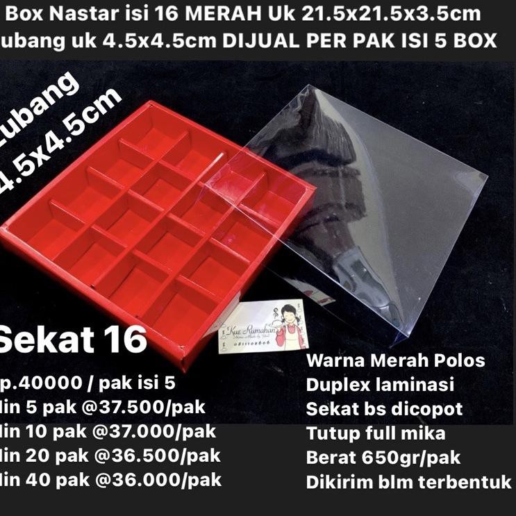 

Ready Stock Box Nr isi 16 MERAH⁣ Lubang uk 4.5x4.5cm DIJUAL PER PAK ISI 5 BOX 8HQ