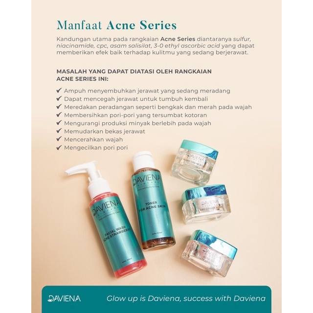 PAKET HEMAT ACNE 1 (UNTUK JERAWAT SEDANG-BERAT) DAVIENASKINCARE