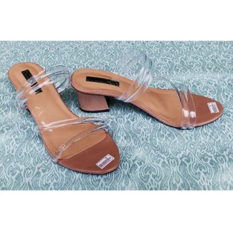 Sandal heels wanita model jelly cantik kekinian