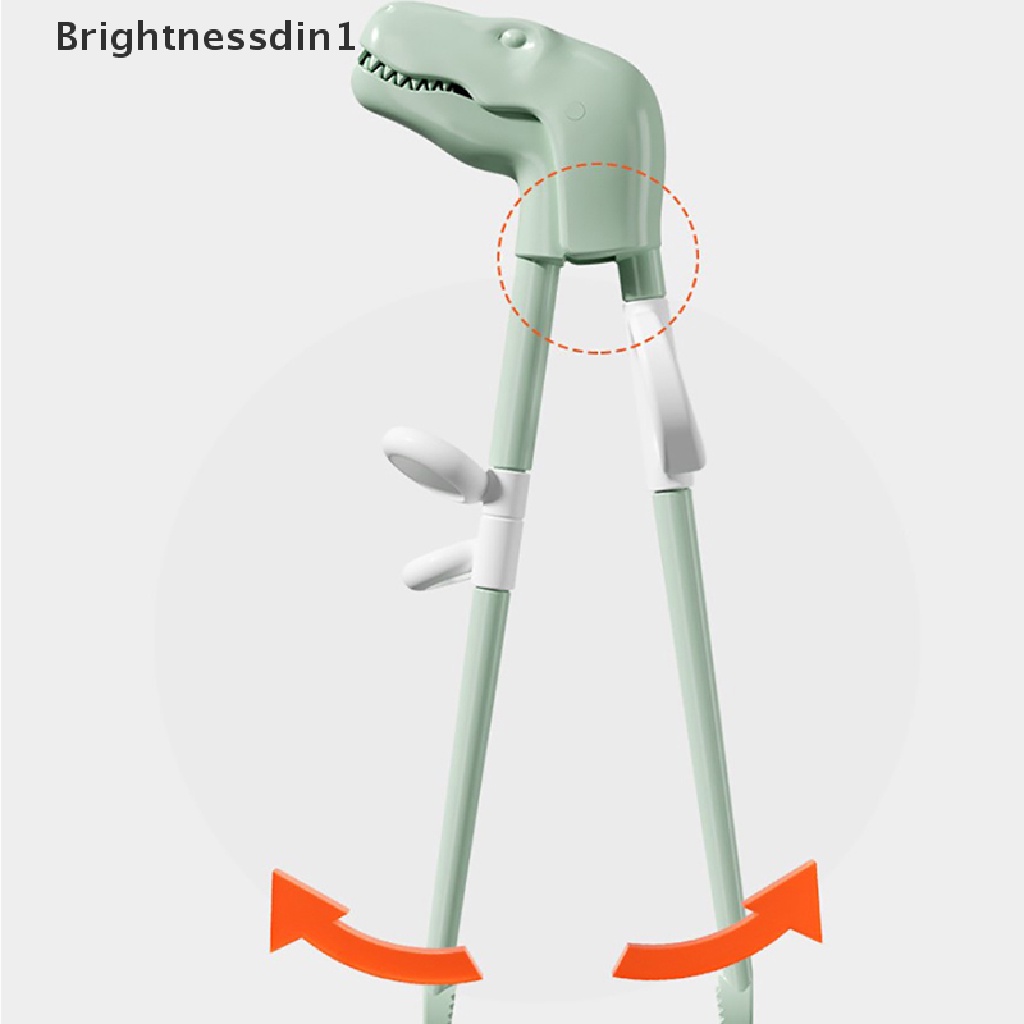 (Brightnessdin1) Sumpit Motif Dinosaurus Untuk Latihan Makan Anak
