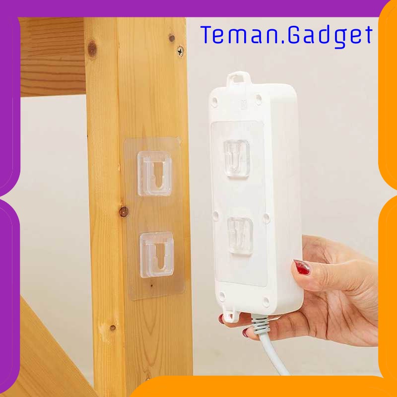 TG-DG534 TCMAKE RAK GANTUNGAN HOOK WALL HANGER ADHESIVE 6X6CM 5 PAIR - TC21