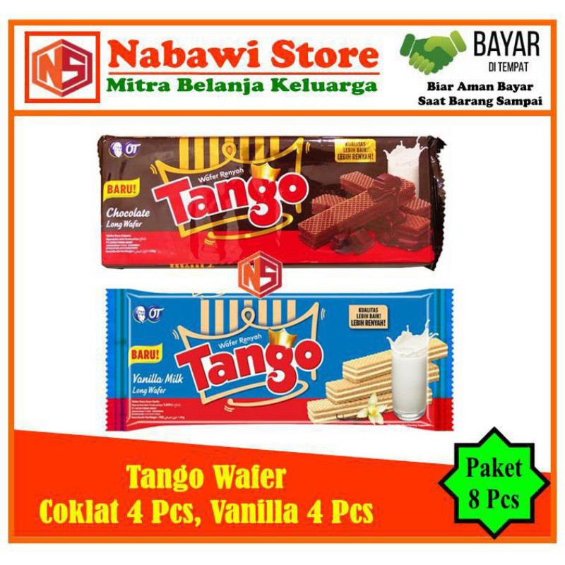 

Tango Wafer Coklat - Vanila 130gr. Paket 8 Pcs