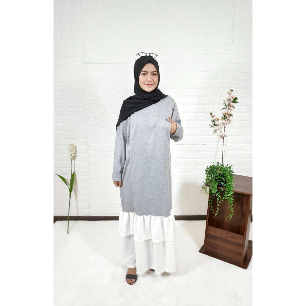 (COD) Daily Things Gamis Double Rumbai BUSUI Sita Fit XXL LD 120cm