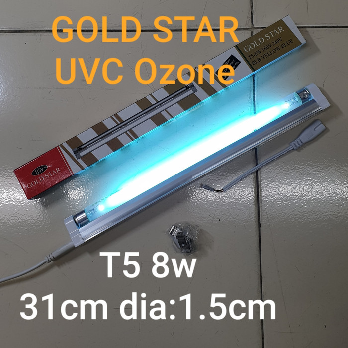 SET UVC T5 8W 31CM KUMAN STERILIZER + OZONE MERCURY GOLD STAR