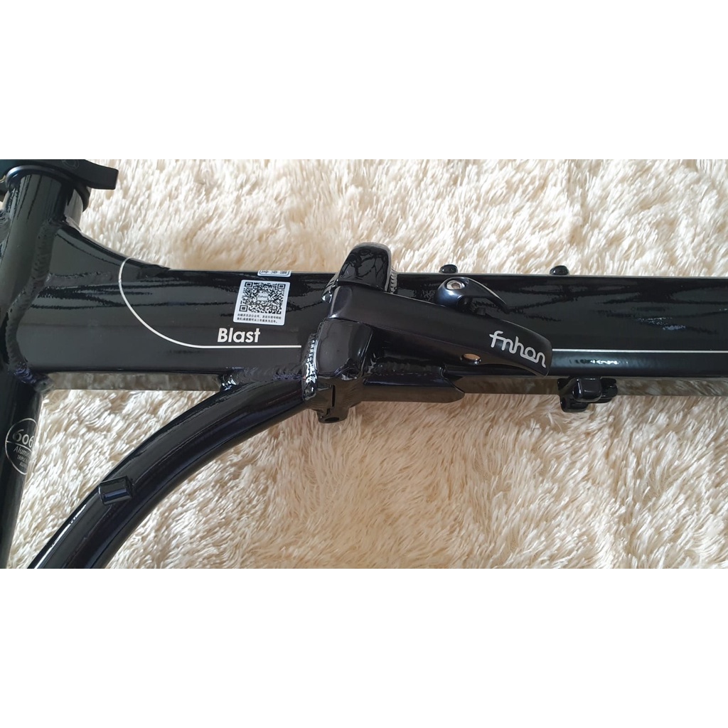 Frame Fnhon Blast + handlepost warna hitam biru black blue 2 warna discbrake 20 22 inch Not storm gust