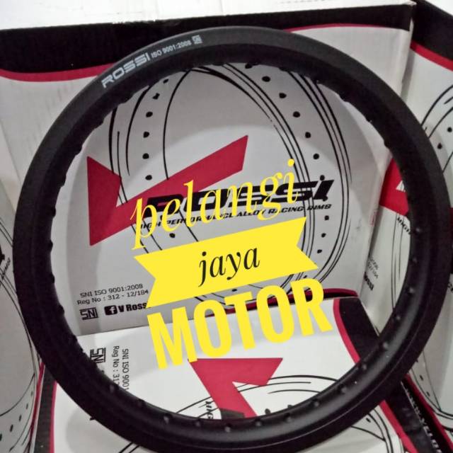 Velg Pelak Rossi WM Rossi Ring17 x 185 Harga Per 1 (Satu)  Velg Hitam Untuk Semua Motor