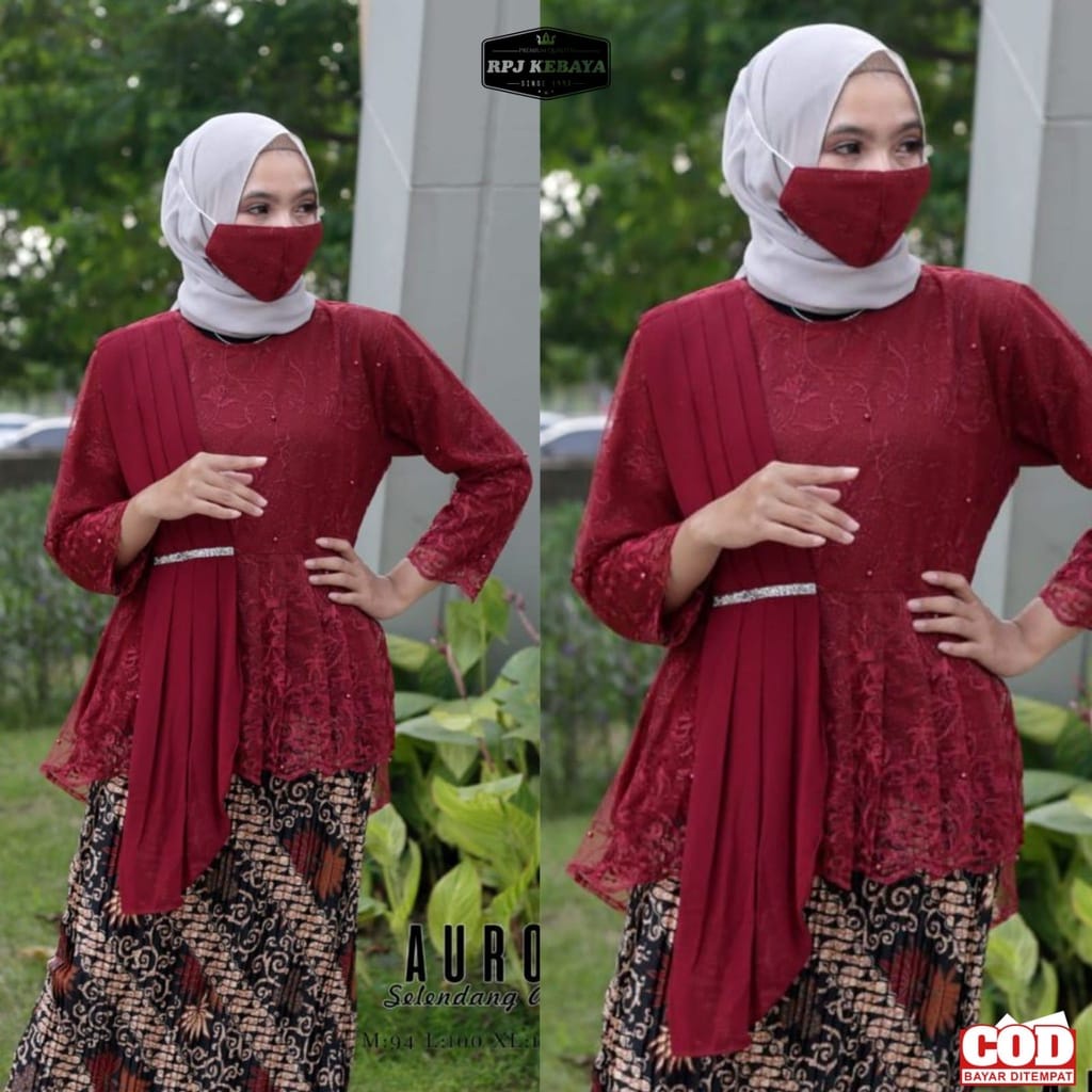 COD - KEBAYA AORORA SELENDANG - KEBAYA MODERN - KEBAYA WISUDA - KEBAYA PESTA - ATASAN KEBAYA MODERN - KEBAYA-ZK-6