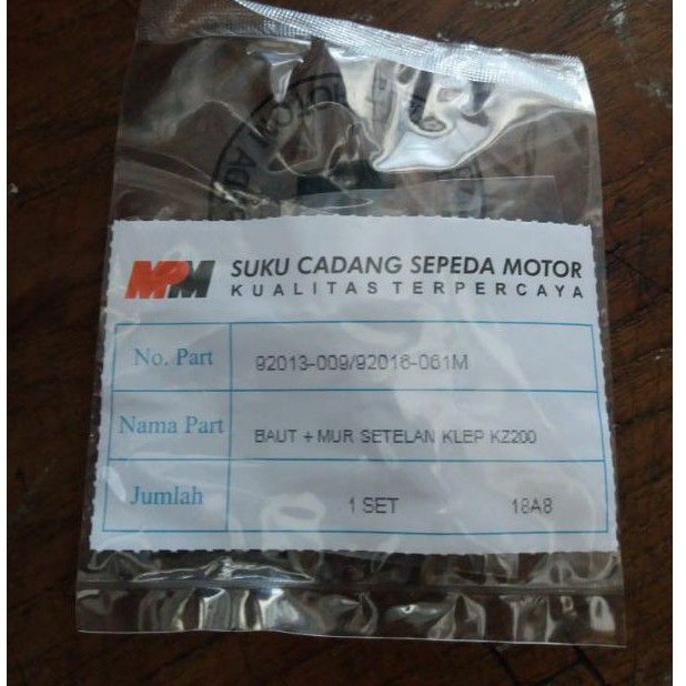 Baut setelan klep Binter Merzy KZ200