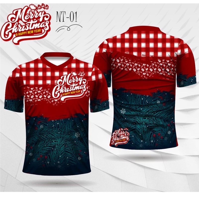 kaos santa kaos natal jersey natal terbaru 2021 custom nama dan logo