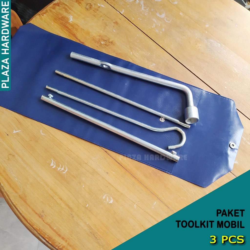 Paket Kunci Roda Mobil 19 mm Handle Dongkrak Tas Dongkrak Mobil