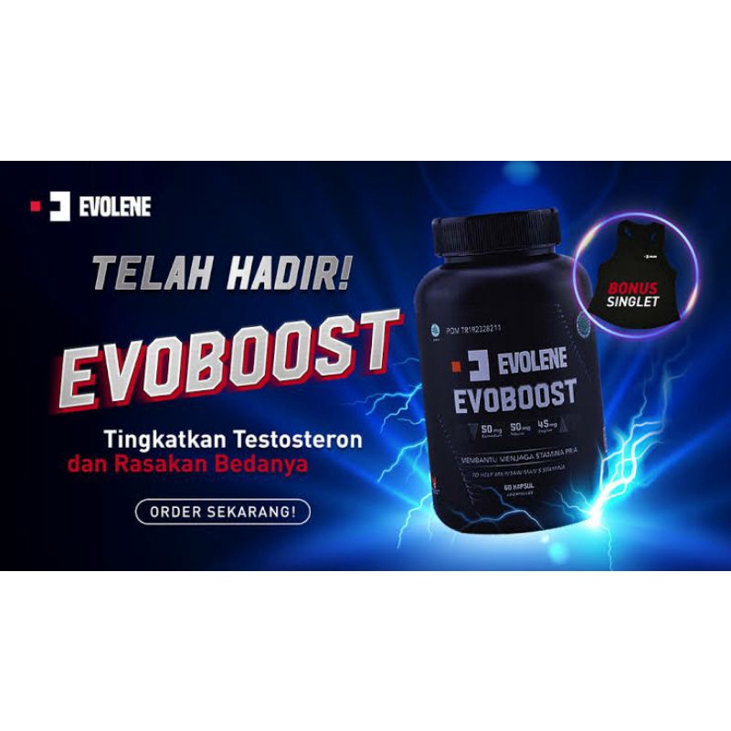 0Evolene EVOBOOST 60 Caps Kapsul Evo Boost Testoterone Booster Testobooster BPOM HALAL MUI