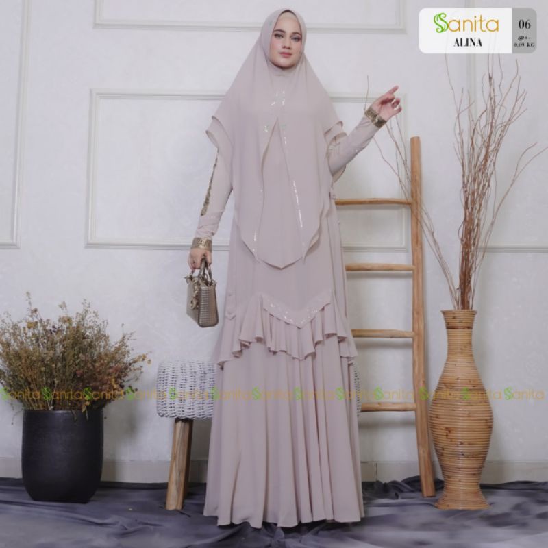 baju syar'i elegan premium (ALINA SYAR'I BY SANITA*