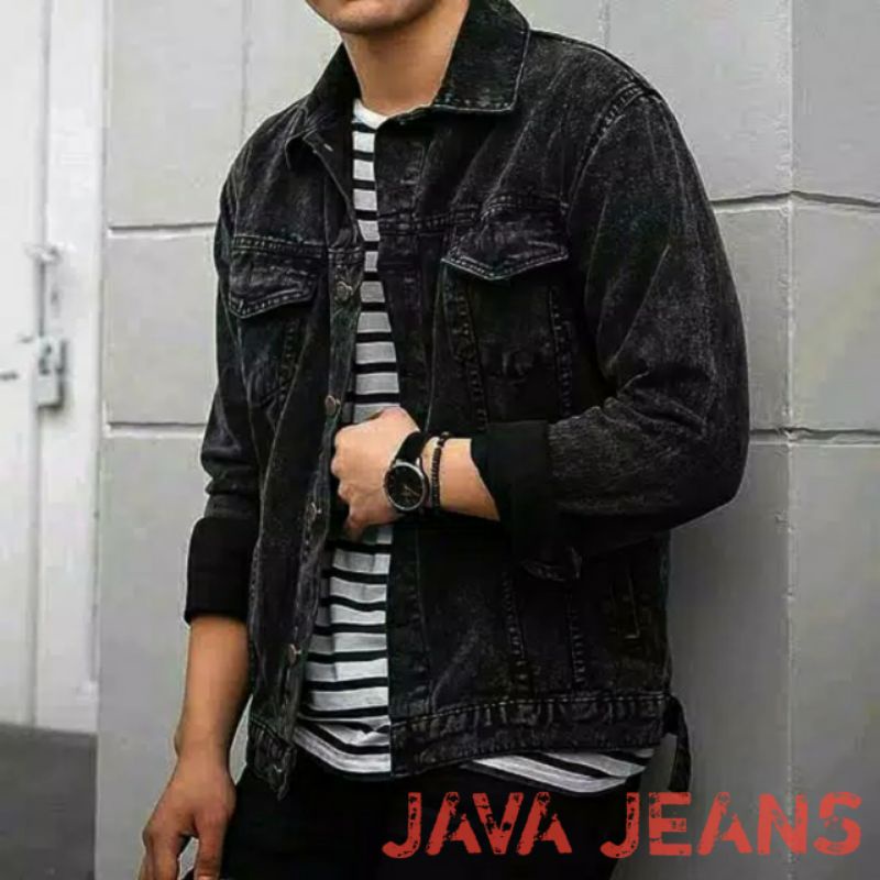 Jaket Jeans Jumbo SnowBlack Premium Quality