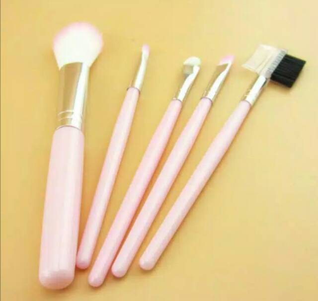 12.12 COD BEBAS ONGKIR !! KUAS RIAS KUAS MAKE UP SET 5 IN 1 PRAKTIS