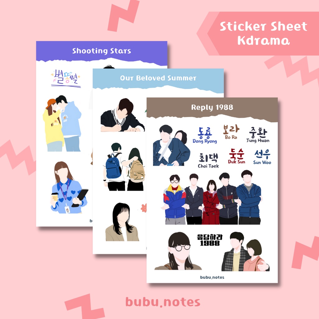 

Sticker Sheet Kdrama Drama Korea Aesthetic Journal Planner Bujo Journaling Scapbook