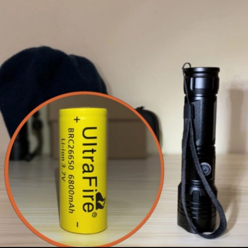 paket senter xhp 50 Ultrafire Cree batrrai 26650 rechargeable