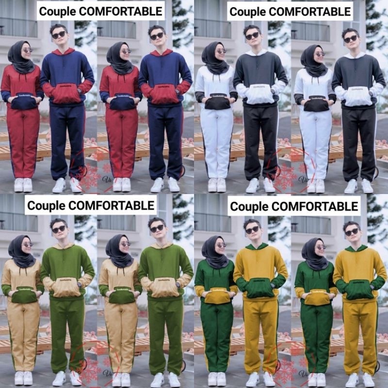 FEODORA FASHION/PROMO/COUPLE COMFORTABLE/SETELAN PASANGAN/SWAERTER OLAHRAGA