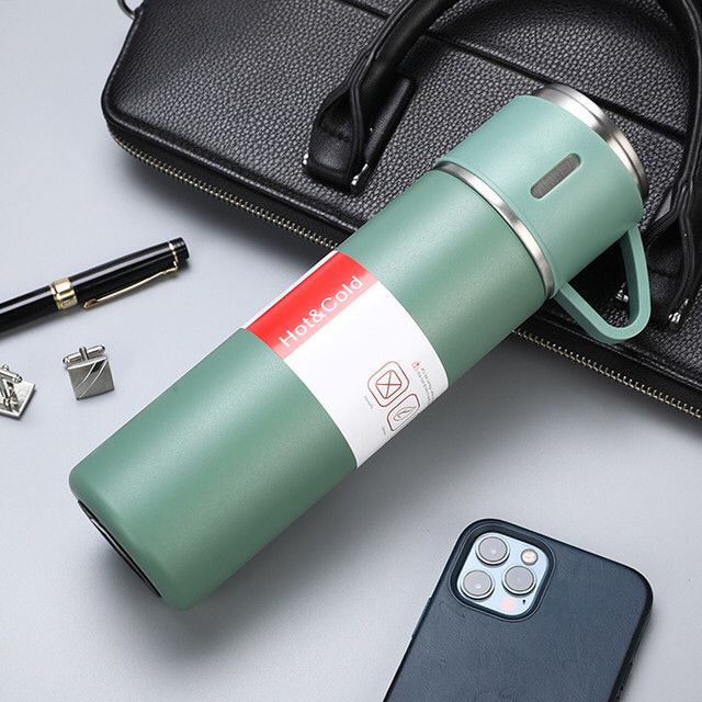 Termos Vacuum Flask Set 3 in 1 gift hampers 500ml - Botol souvenir termos set gelas 3 in 1 tahan panas dingin