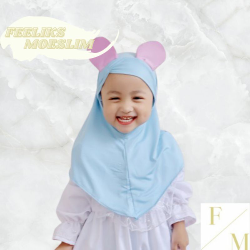 Hijab Anak Motif Kelinci / Hijab nyaman lucu murah kualitas PREMIUM