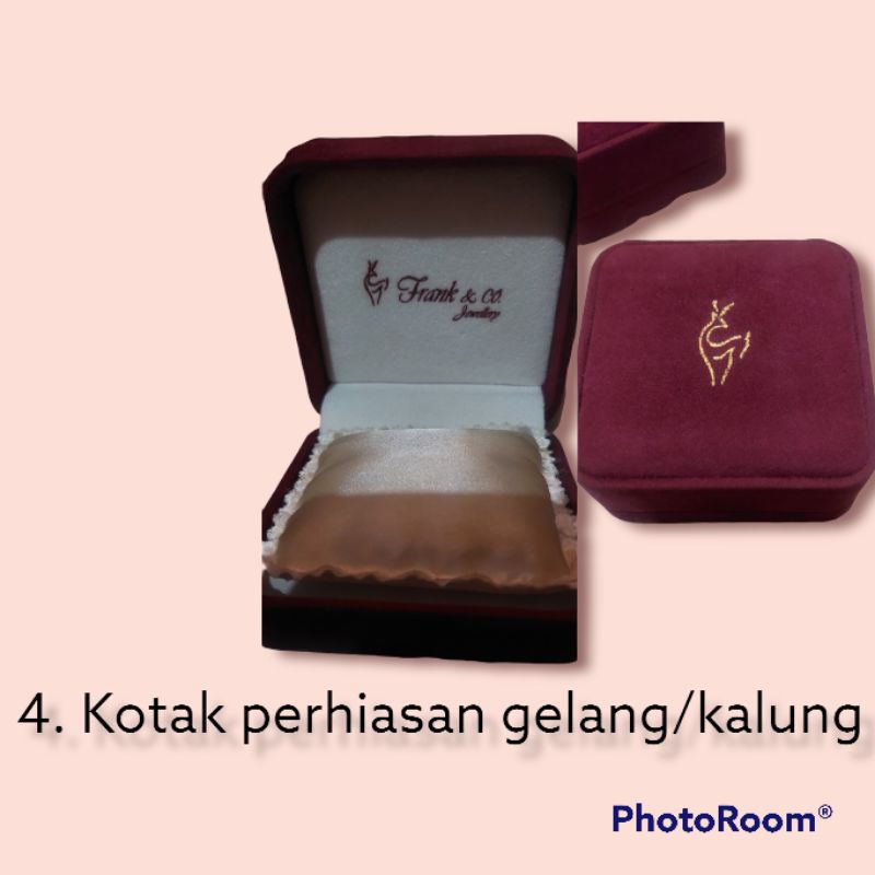 kotak perhiasan gelang atau kalung frank & co