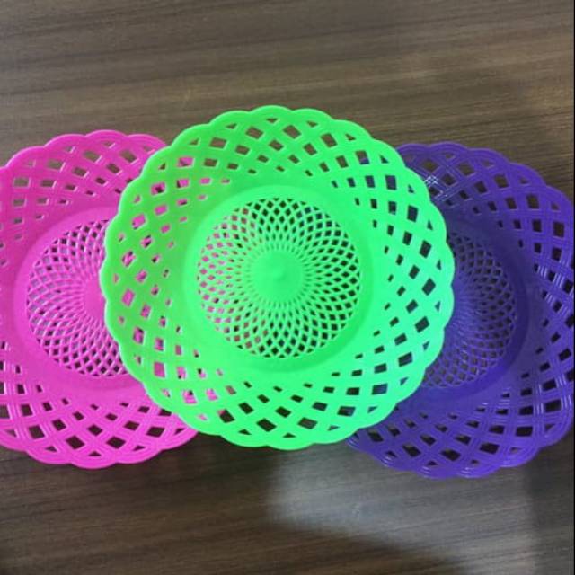 Piring Rotan Warna Warni Piring Plastik/Harga PERLUSIN
