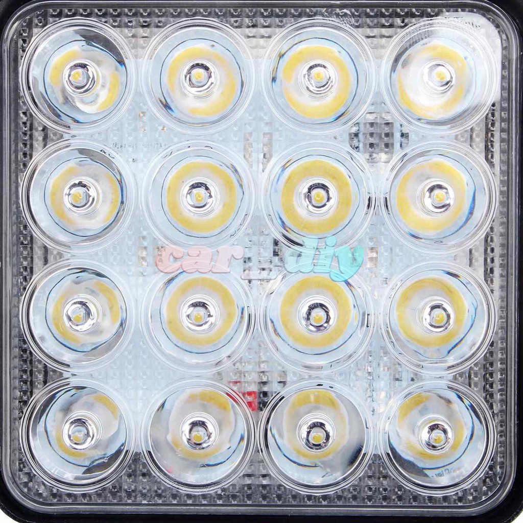 Lampu Sorot LED 48W 12V 24V Bentuk Persegi Untuk Mobil SUV 4WD