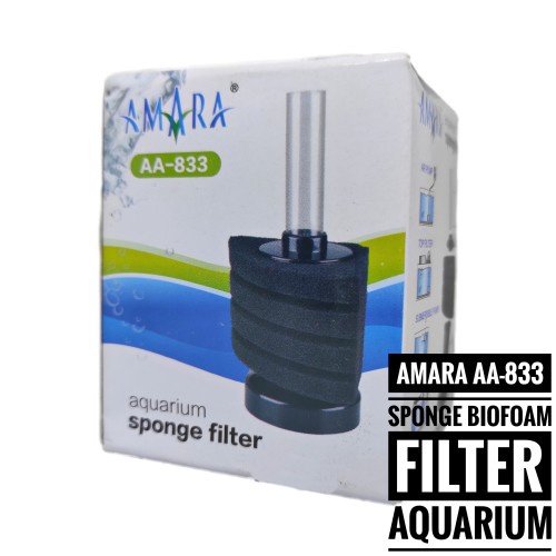 Busa Sponge Filter Aquarium Biofoam Bio Foam Mini Spon Amara AA 933 833 Aquascape Penyaring Udara Aerator Airator Aksesoris Perlengkapan ikan