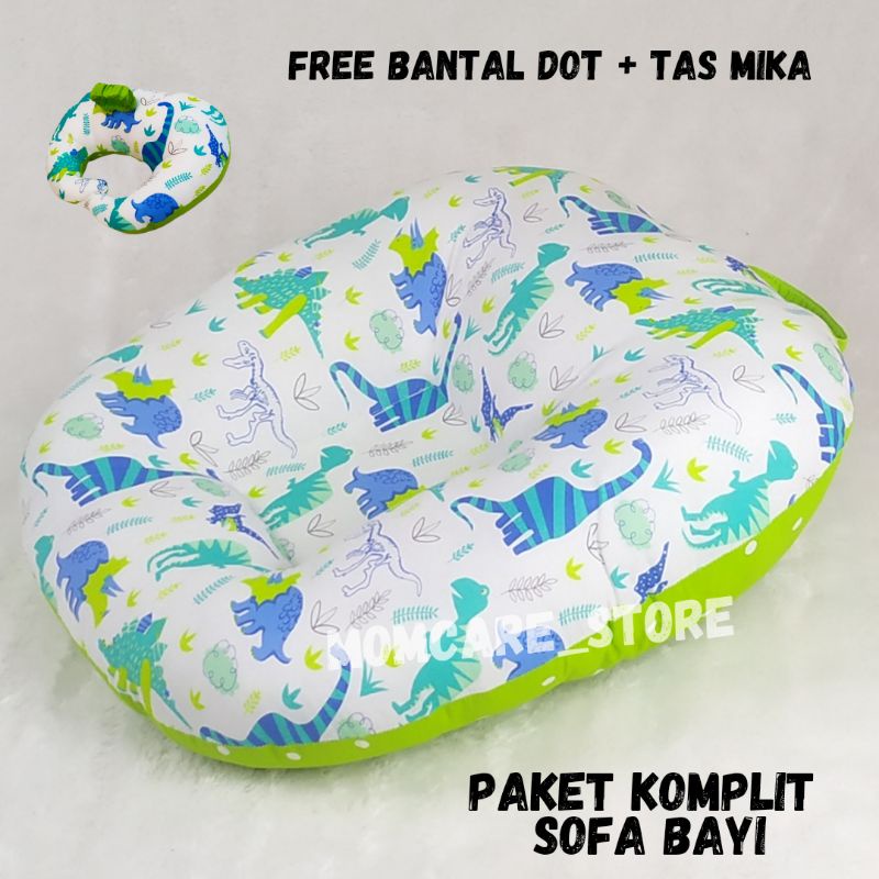 Paket komplit / Sofa bayi + Bantal dot +Tas mika-PAKETKOMPLIT#14