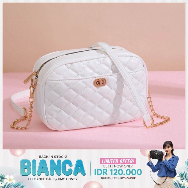 BIANCA BAG JIMS HONEY Tas Selempang Import Murah Cewek Casual Fashion Ori Tali Rantai Santai Sling