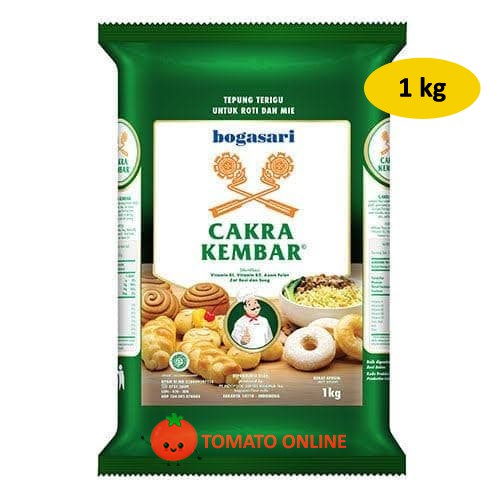 

Tepung Terigu Bogasari Cakra Kembar Premium 1 kg / 1kg / 1000 gr gram