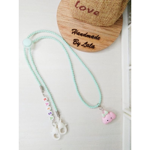 Grosir strap masker 2in1 custom nama /tali masker /kalung masker