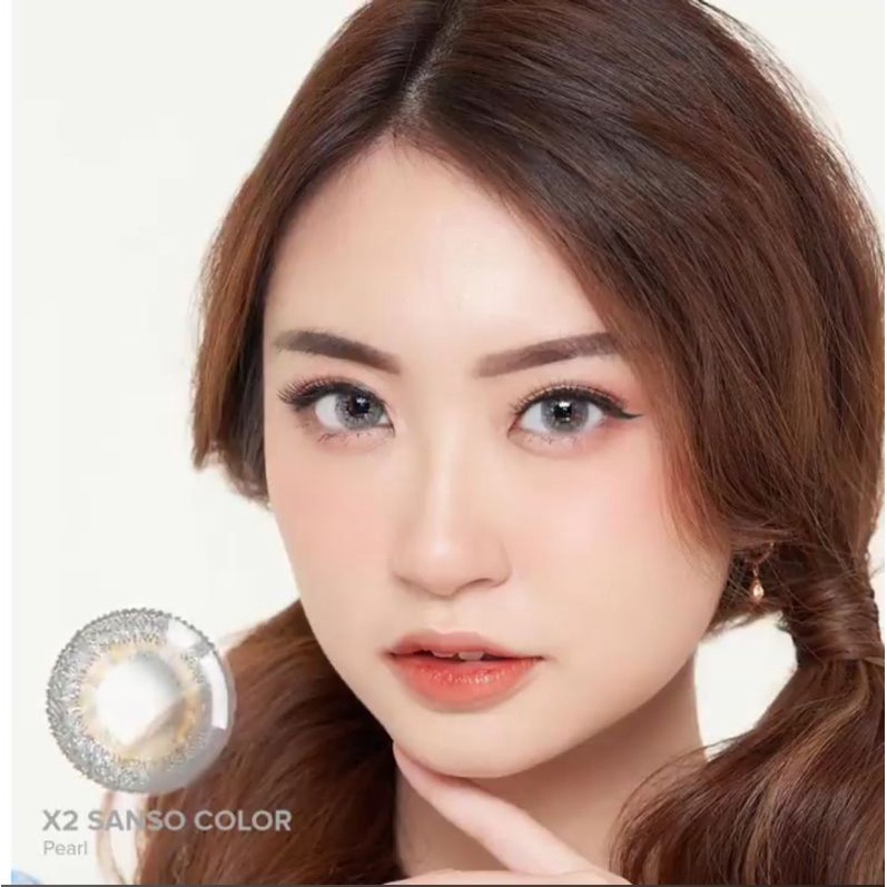 SOFTLENS X2 SANSO COLOR NORMAL &amp; MINUS -0.50 sd -3.00 FREE LENSCASE DIA 14.5 MM BY EXOTICON SHADOW PEARL CAPPUCINO RADIANCE / Softlen Soflen Soflens