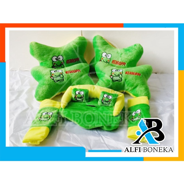 Paket Bantal Mobil dan bantal leher - Bantal sandar Mobil set murah - bantal mobil 7in1 boneka lucu