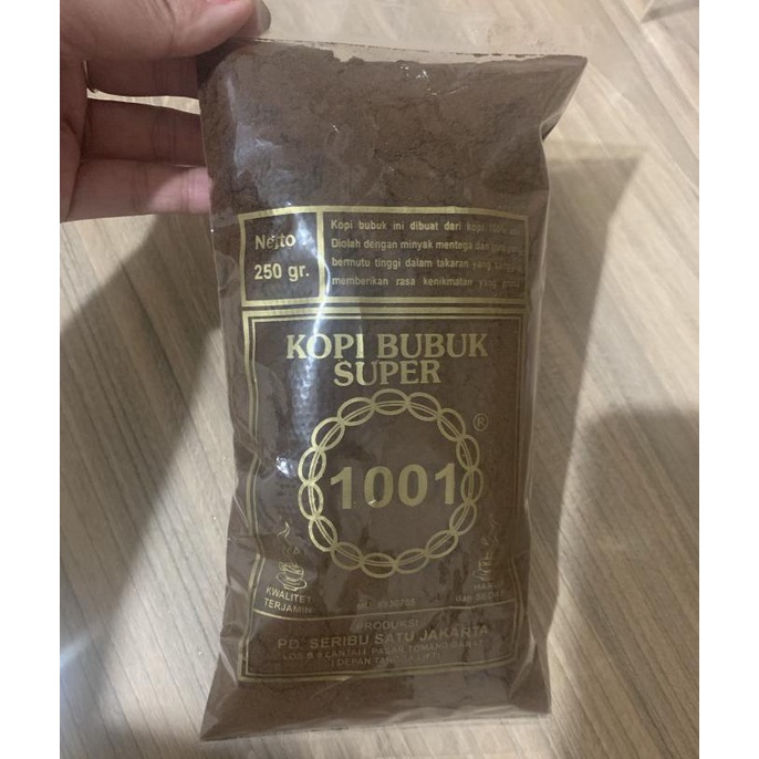 

Produk Kopi Bubuk Super 1001 250Gram/ Kopi Bubuk Hitam Asli Kopi Asli 250Gram Terlaris