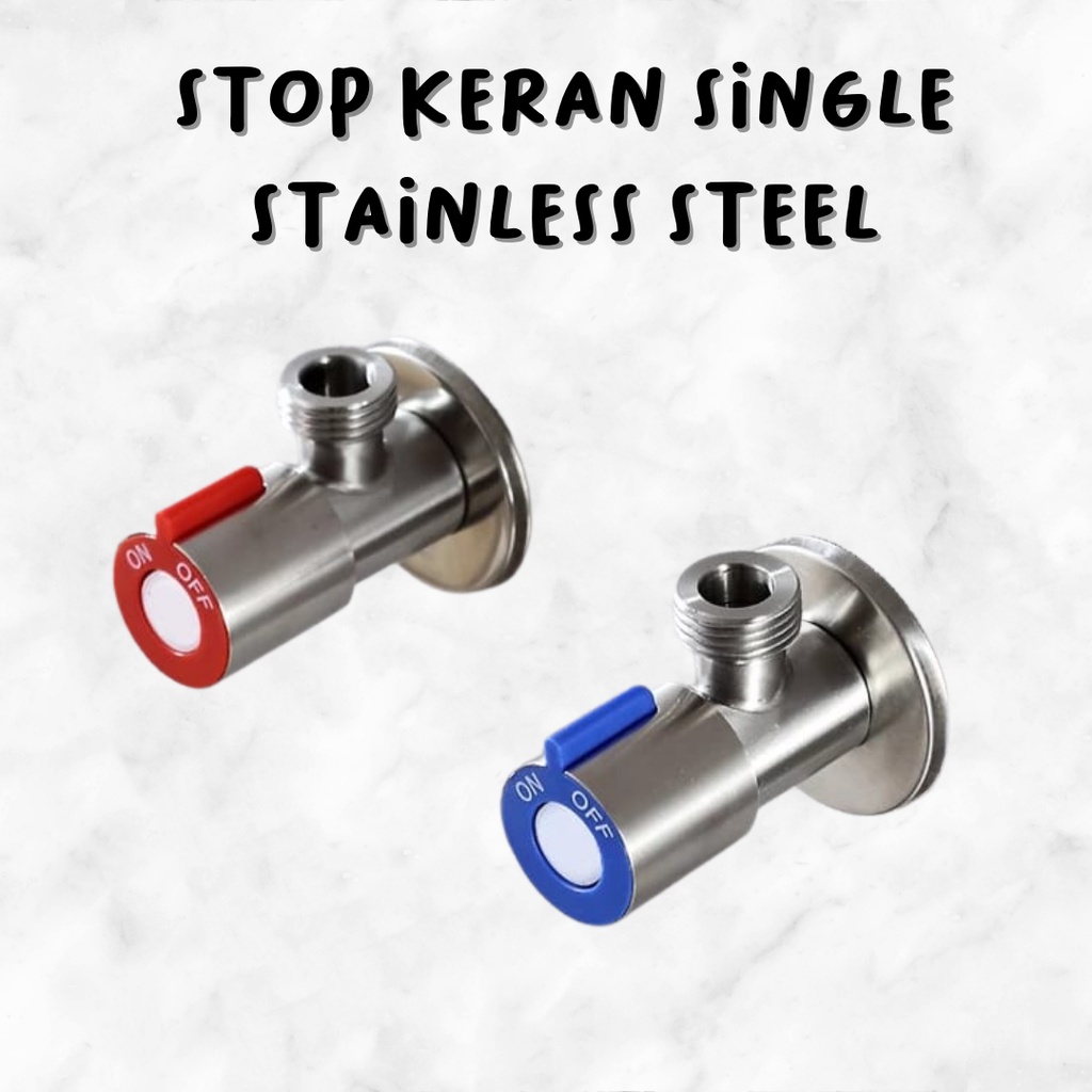 Stop Kran Stainless Stopkran Closet Wastafel SS - Kran Shower 304 -Stop Valve