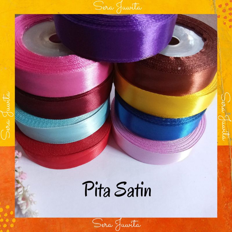 

(Per Roll) Pita Satin 2 cm 3/4 inch Panjang 20 yard