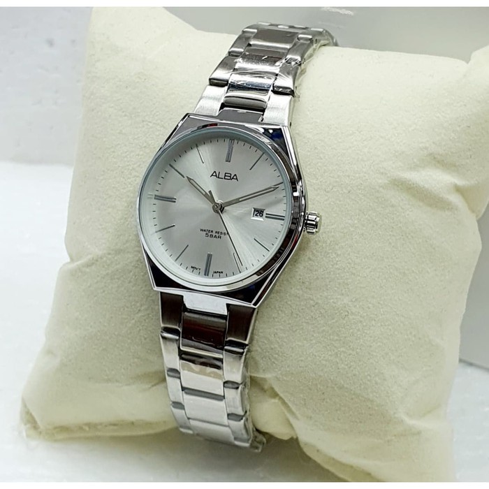 JAM TANGAN WANITA ALBA RANTAI DATE KECIL CEWEK ANALOG MURAH ADA 4 WARNA - JAM TANGAN CEWEK ALBA