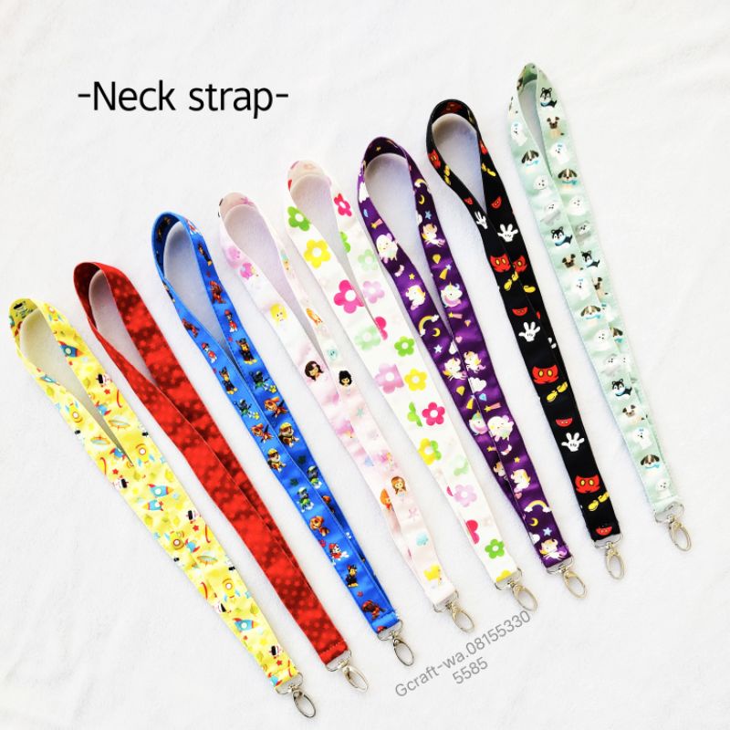 

tali leher/lanyard full print - untuk botol sanitizer atau name tag