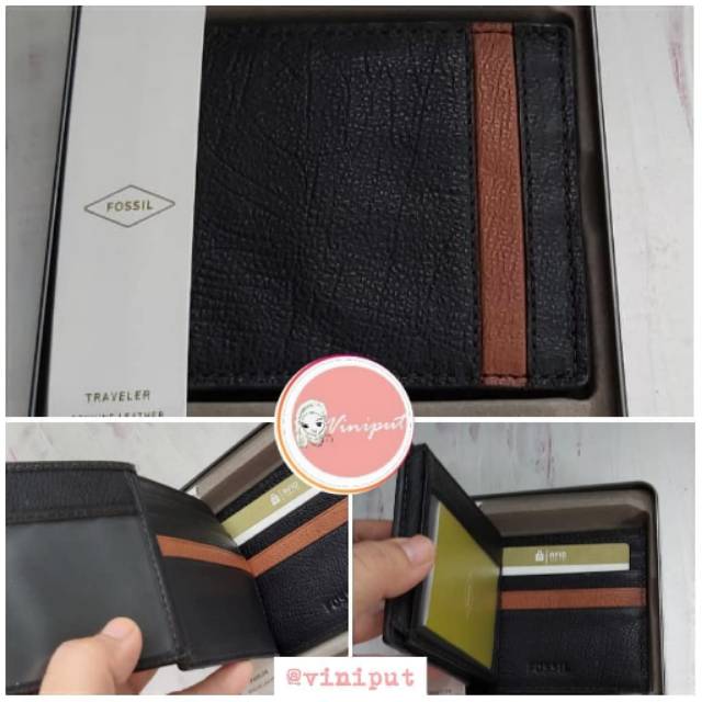 DOMPET KULIT PRIA FOSSIL ENNIS RFID TRAVELLER
