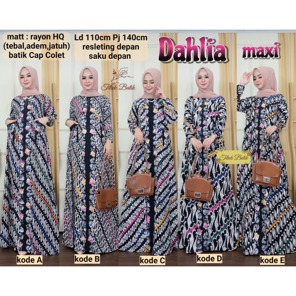 Gamis rayon  dahlia maxi